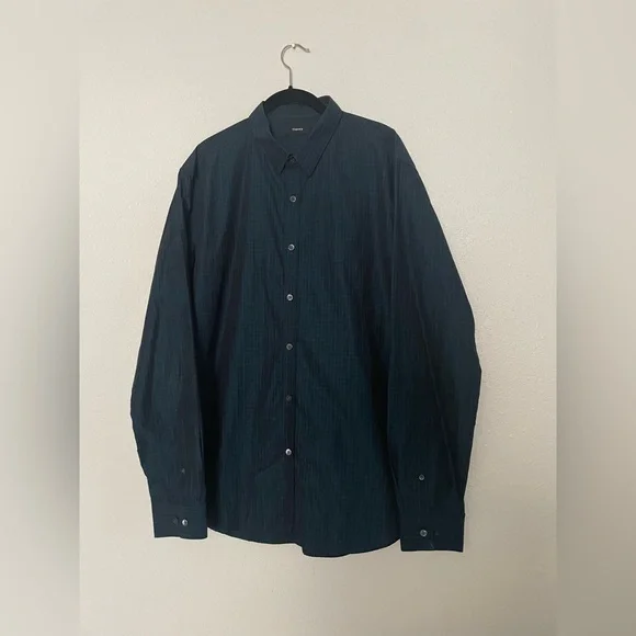 THEORY Long Sleeve Plaid Button Down Dress Shirt Men’s Size XL - Picture 2 of 7